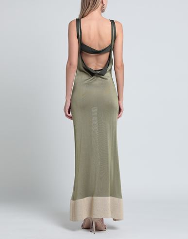 Woman Maxi dress Sage green Size 0 Viscose, Linen