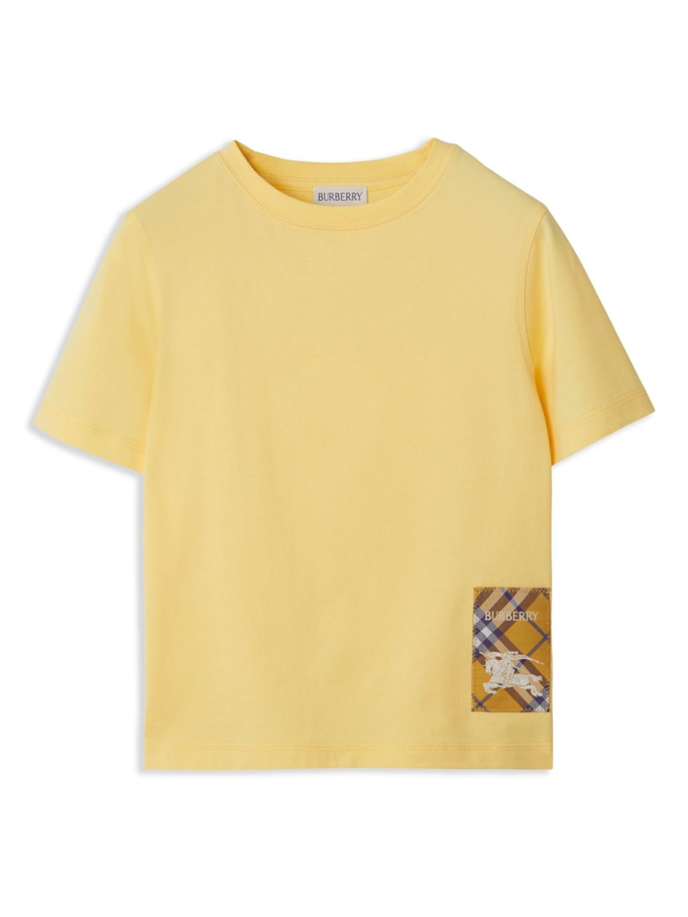 Vintage Check-patch T-shirt - Yellow