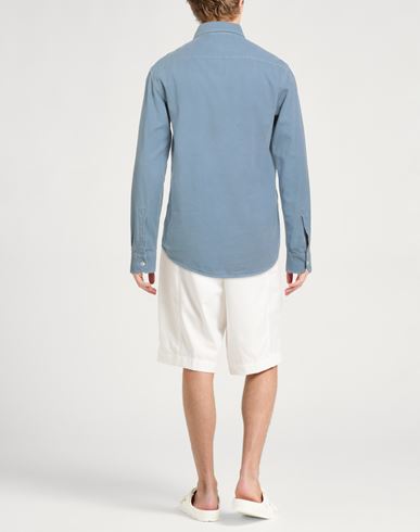 Man Shirt Light blue Size 40 Cotton