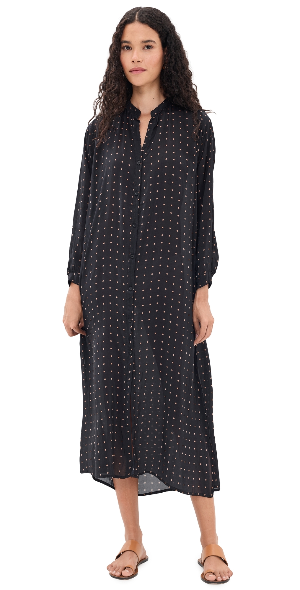 MB Dress Petite Polka Dot Black & Tan