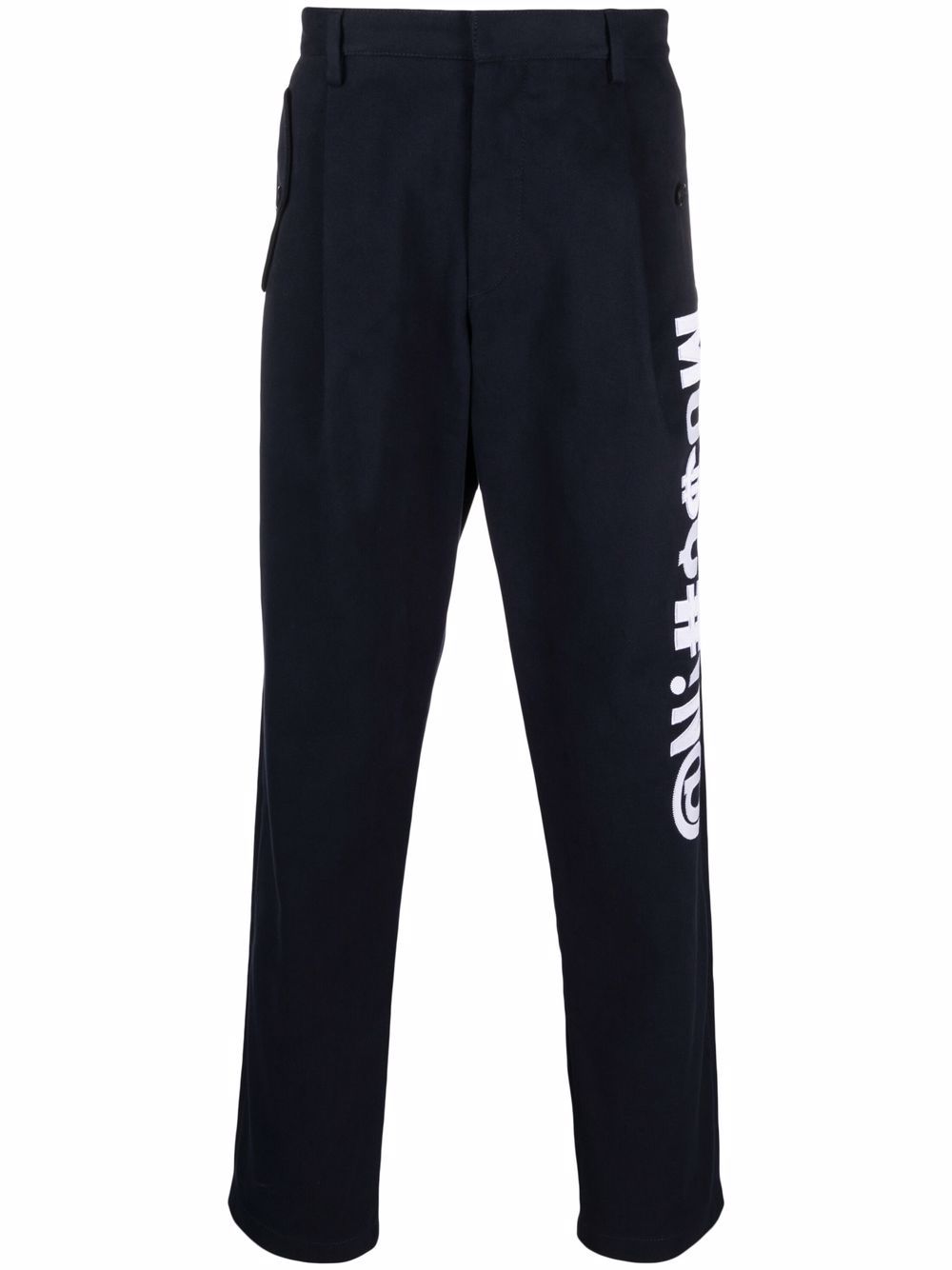 Symbols stretch-gabardine trousers - Blue