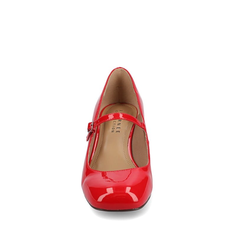 Women's Okenna Mary Jane Pump Shoes (Red Faux Leather)