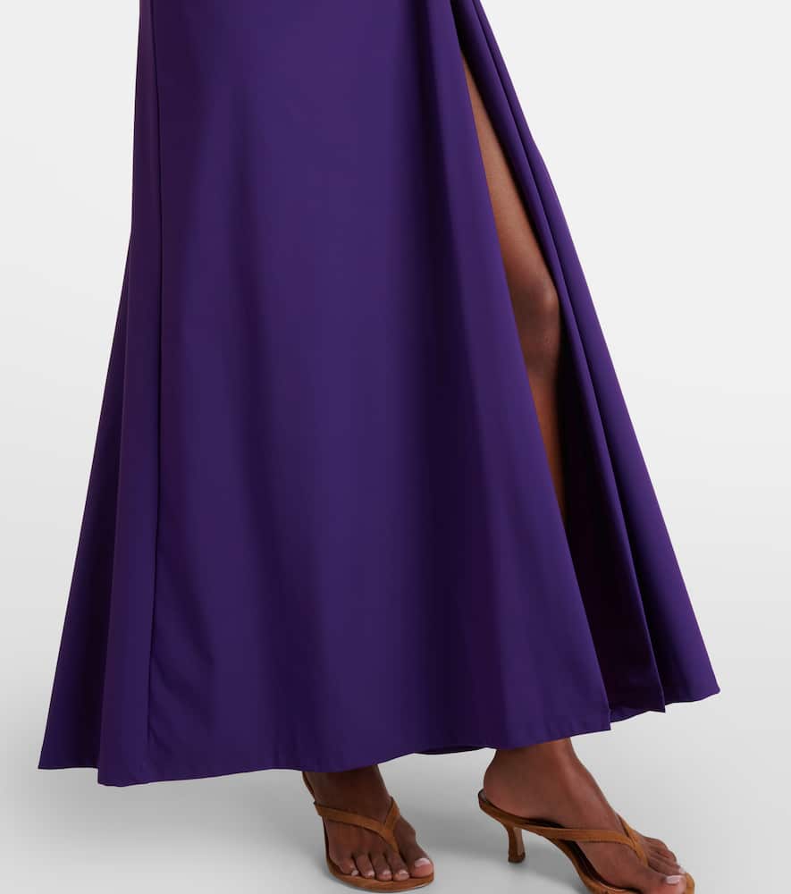 Cutout ruched maxi dress