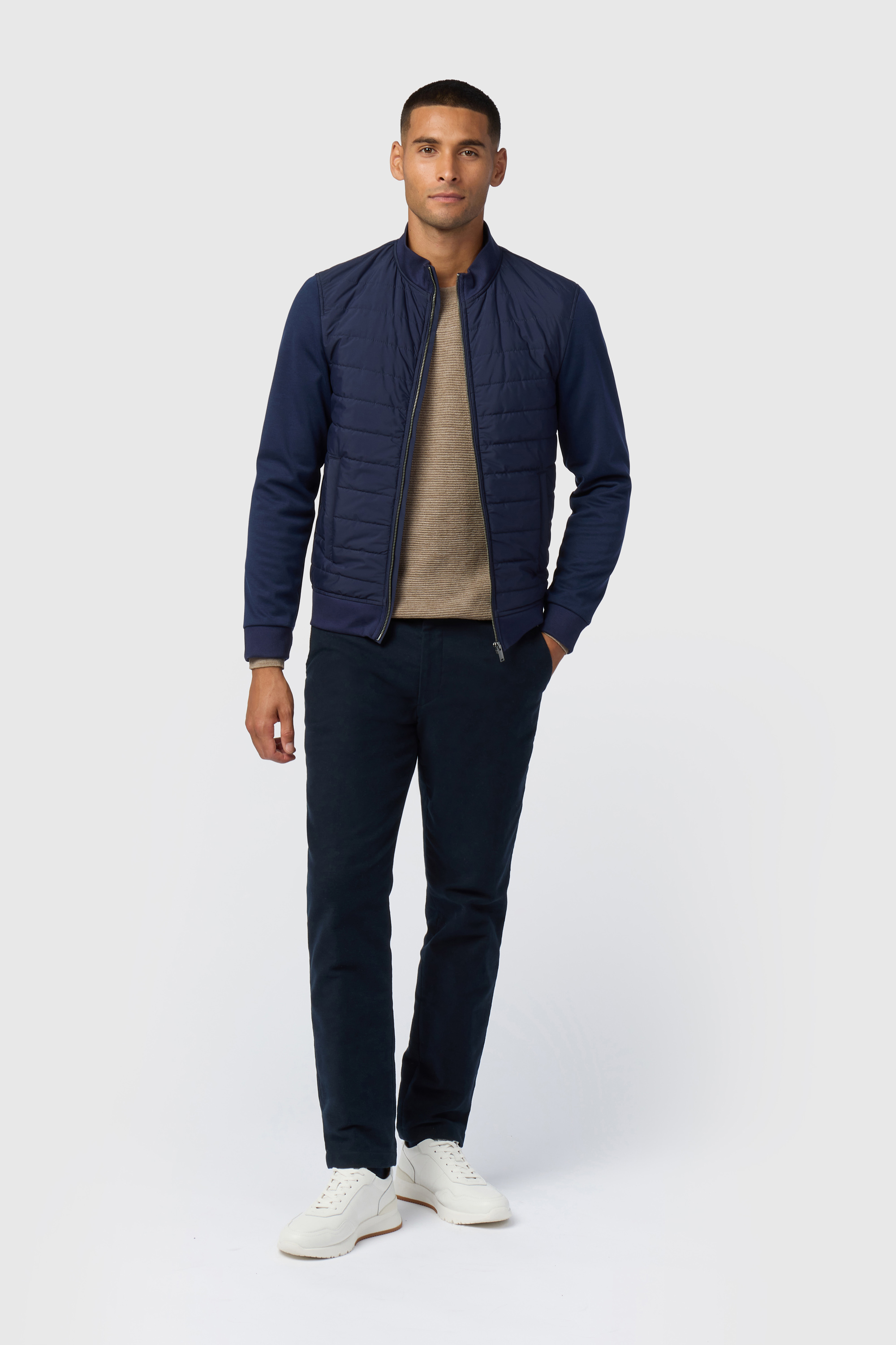 Melka Mens Zip Through Jacket - Navy - Mediu