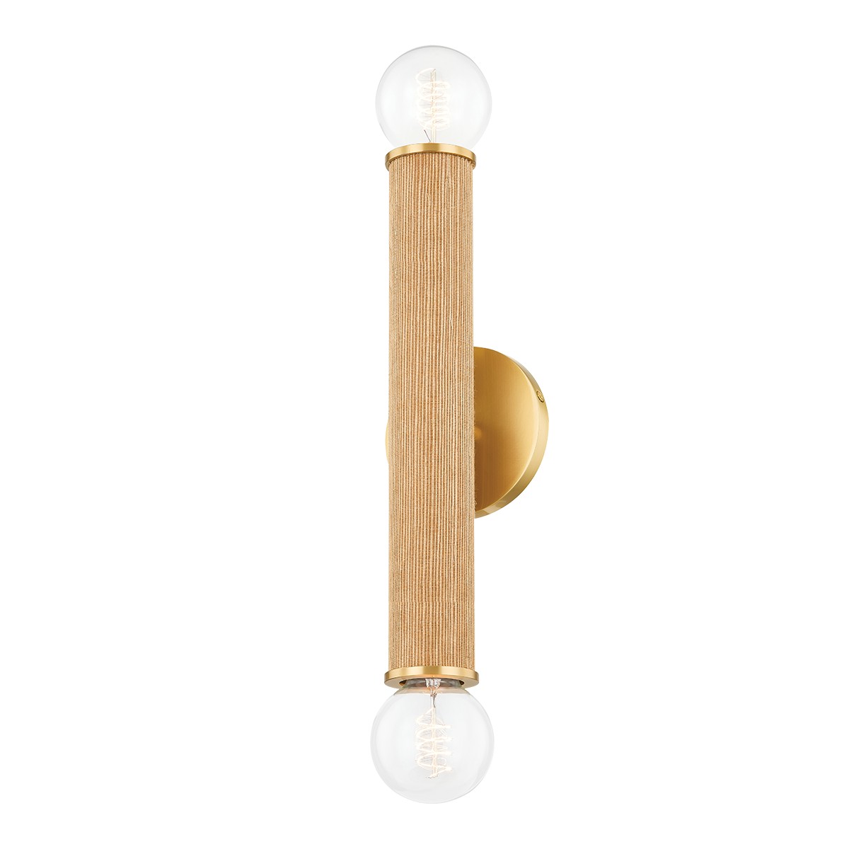 Aged Brass Two Light Wall Sconce from the Amabella Collection