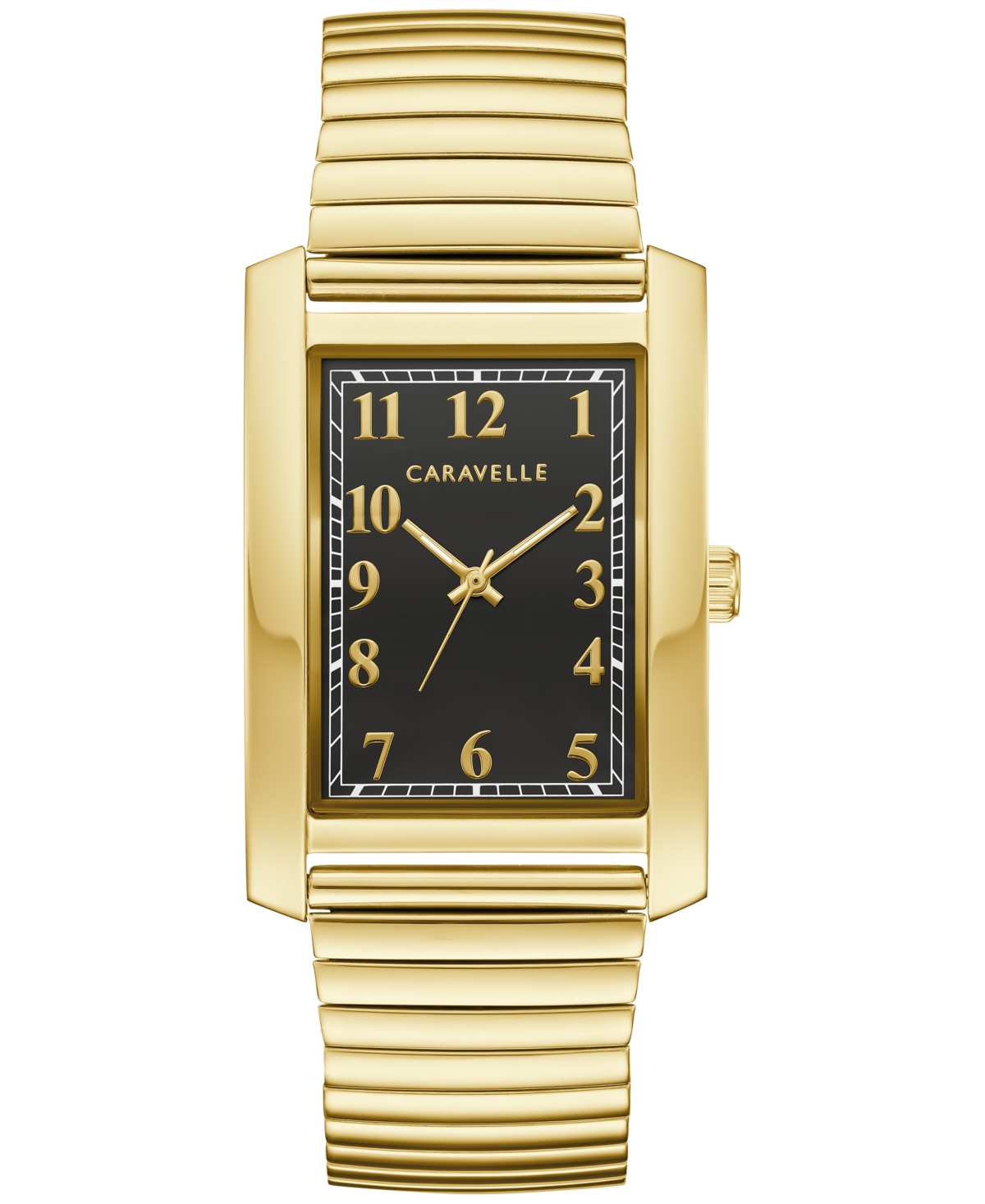 Designed by Bulova Men's Dress Gold-Tone Stainless Steel Expansion Bracelet Watch 30mm - Gold-tone