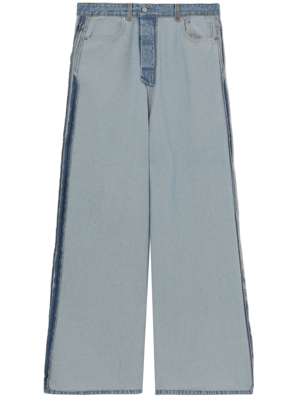 Inside-out wide-leg jeans - Blue