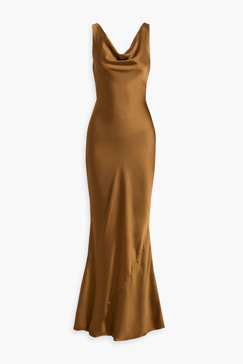 Maria draped satin gown - Yellow - FR 34