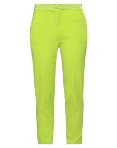 Woman Pants Lime green Size 10 Polyester, Elastane