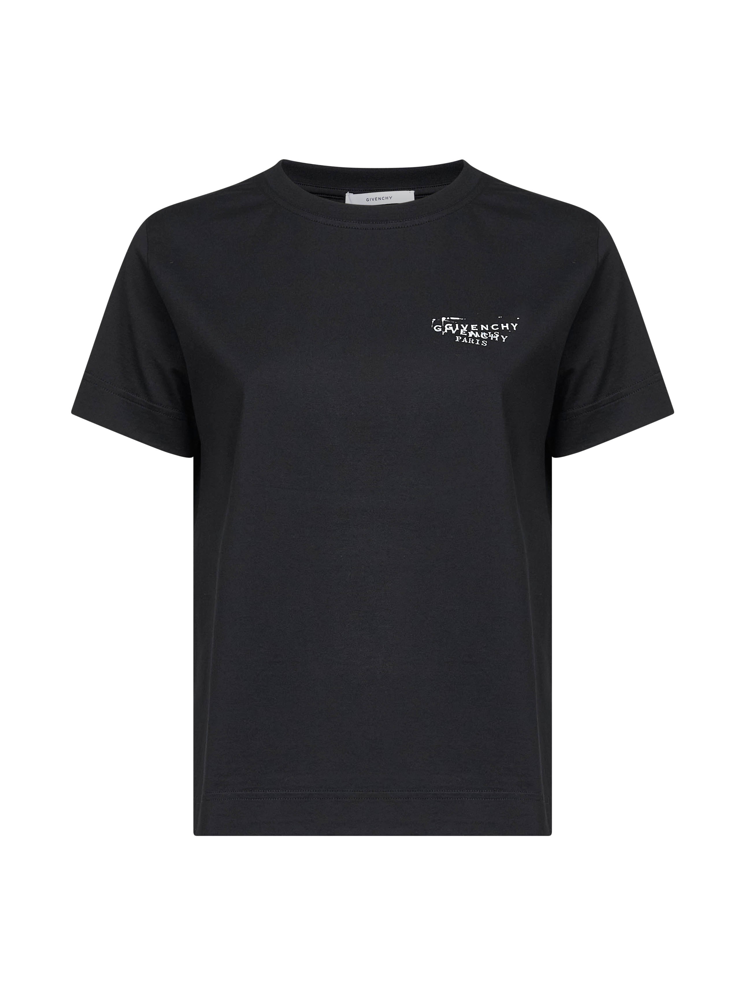 Logo Stamp Print T-Shirt — Black