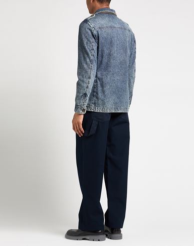 Man Denim outerwear Blue Size 38 Cotton