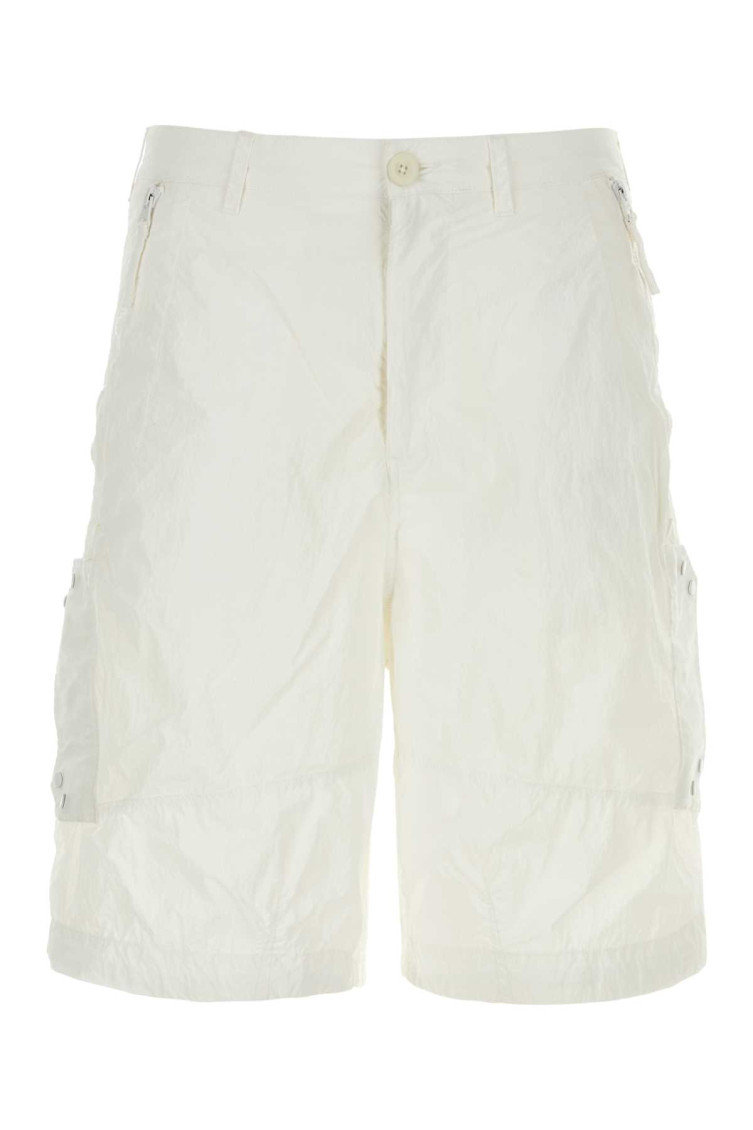 White Nylon Bermuda Shorts