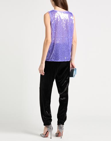Z. o.e. Zone Of Embroidered Woman Top Lilac Size XS Viscose, Polyamide