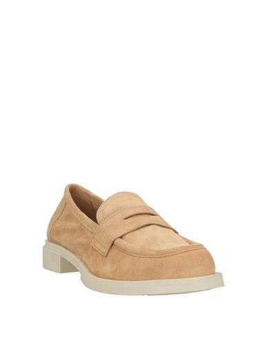 Woman Loafers Beige Size 6 Leather