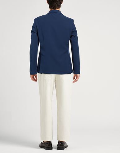 Man Blazer Blue Size 34 Polyester, Elastane