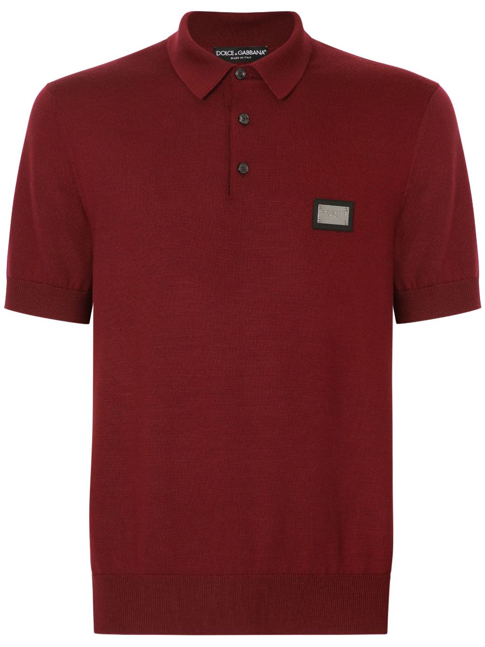 DG Essentials wool polo shirt - Red