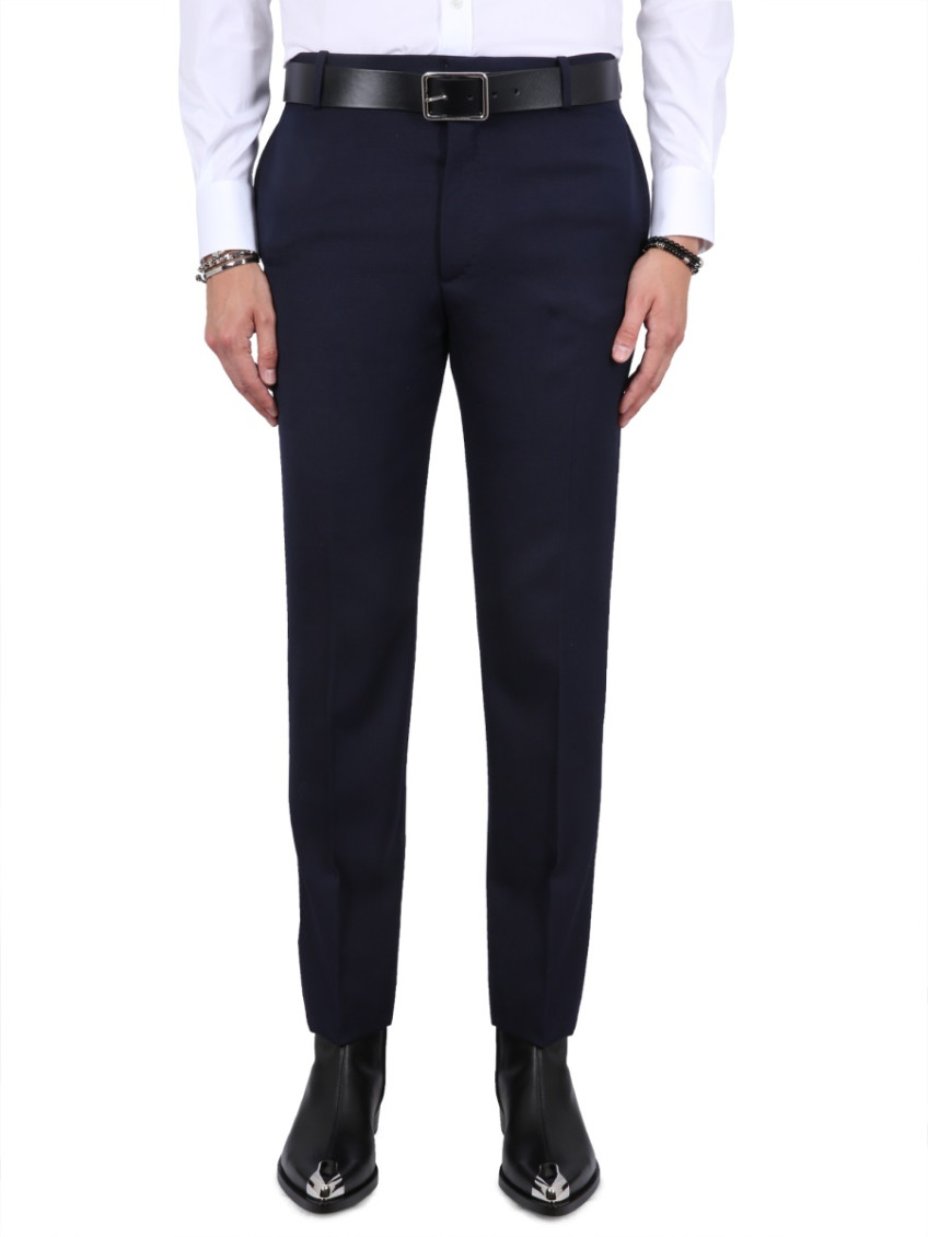 Navy Blue Slim Pants