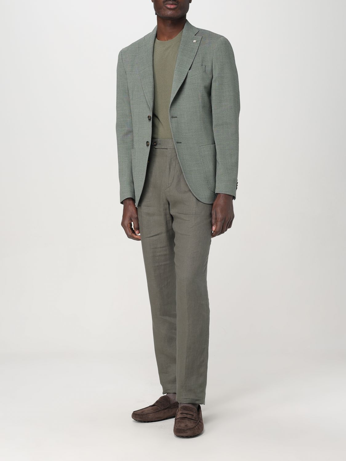 Pants Men color Green