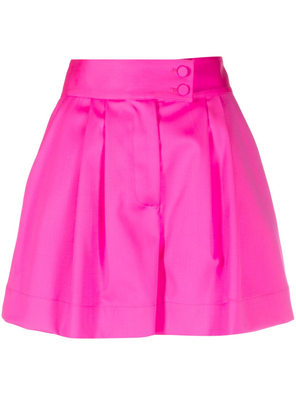 Pressed-crease wool-blend shorts - Pink
