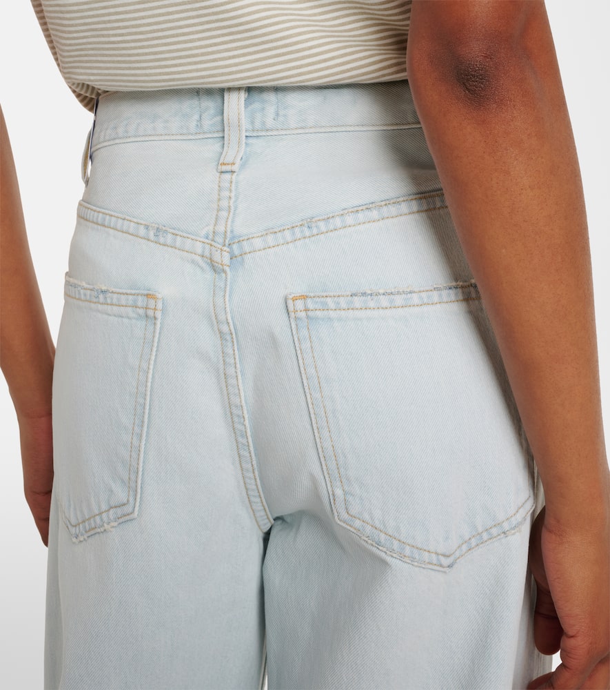 Mid-rise barrel-leg jeans