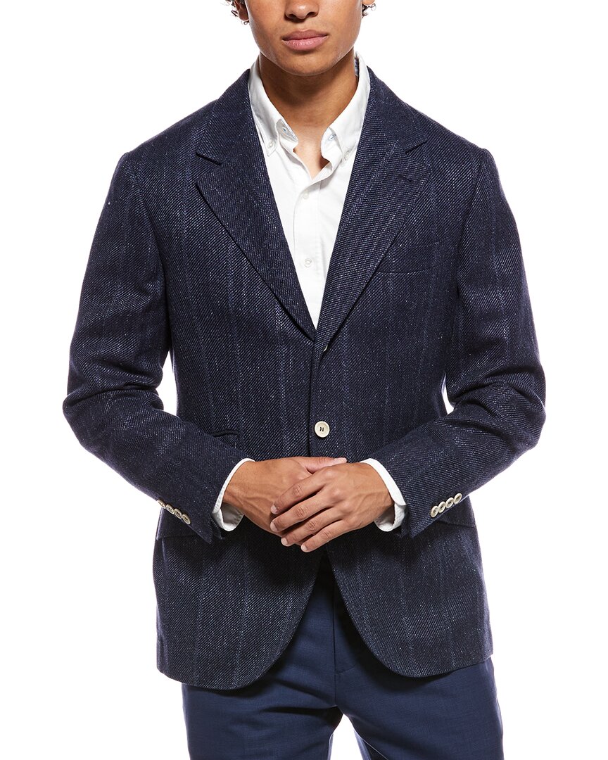 Linen, Silk, & Wool-Blend Blazer