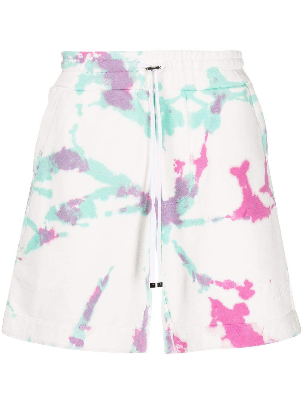AMIRI tie-dye drawstring shorts - White