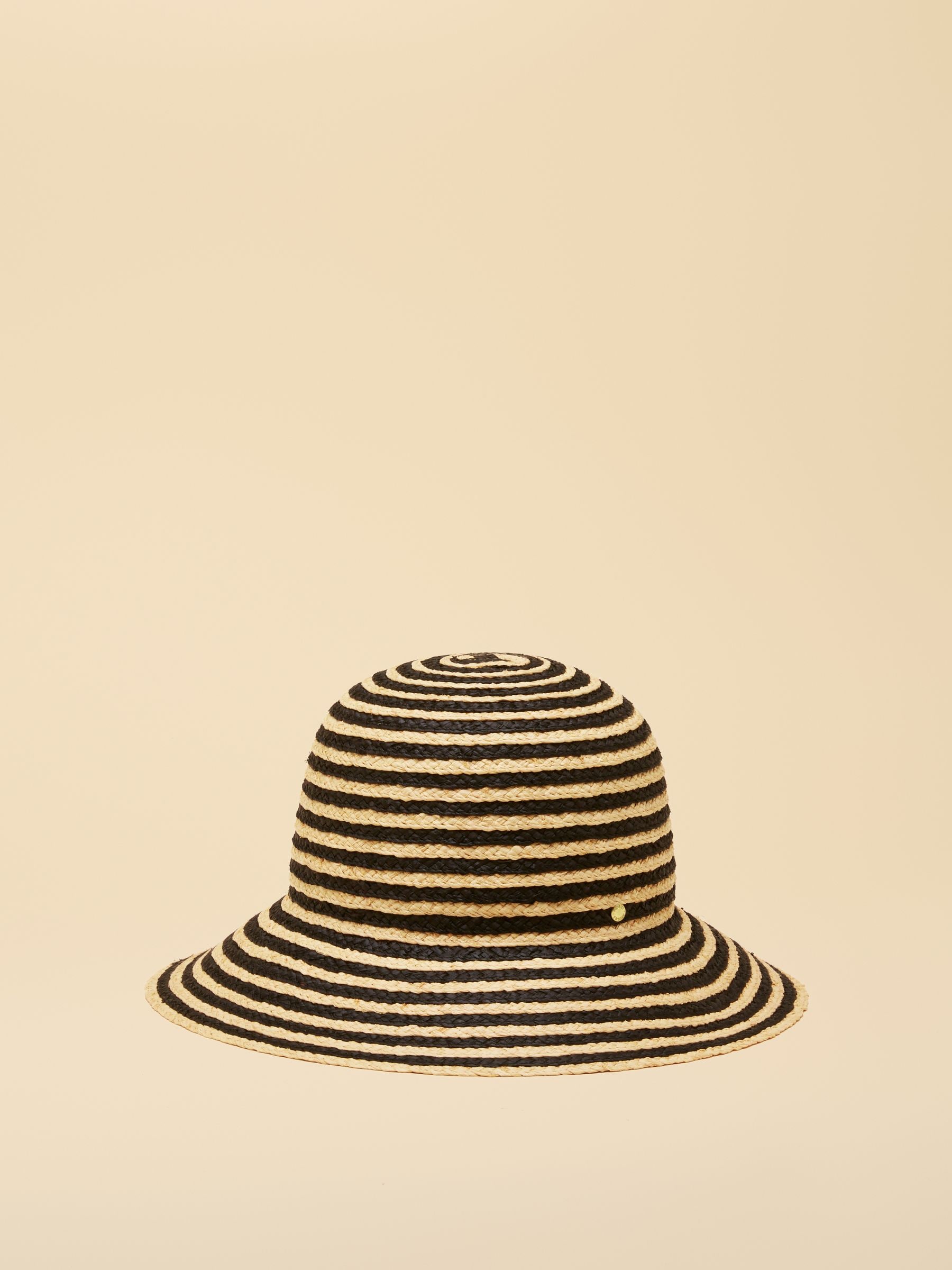 Albany Black Stripe Cloche Hat