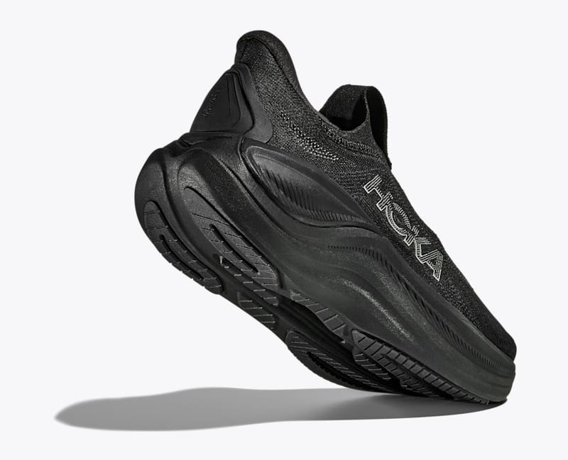 HOKA Women's Skyward Laceless Shoes in Black/Black