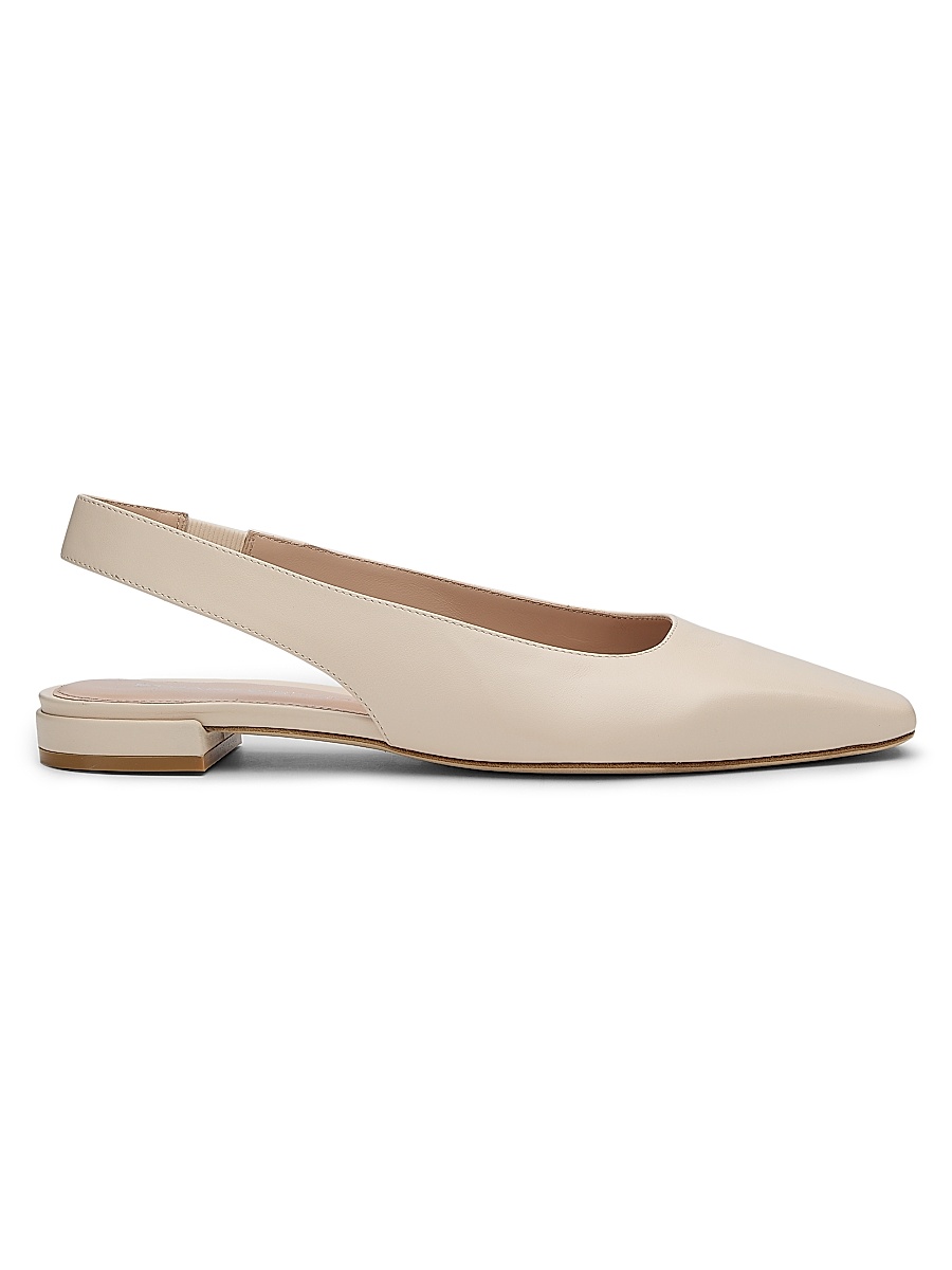 Women's Stassi Leather Slingback Flats - Linen