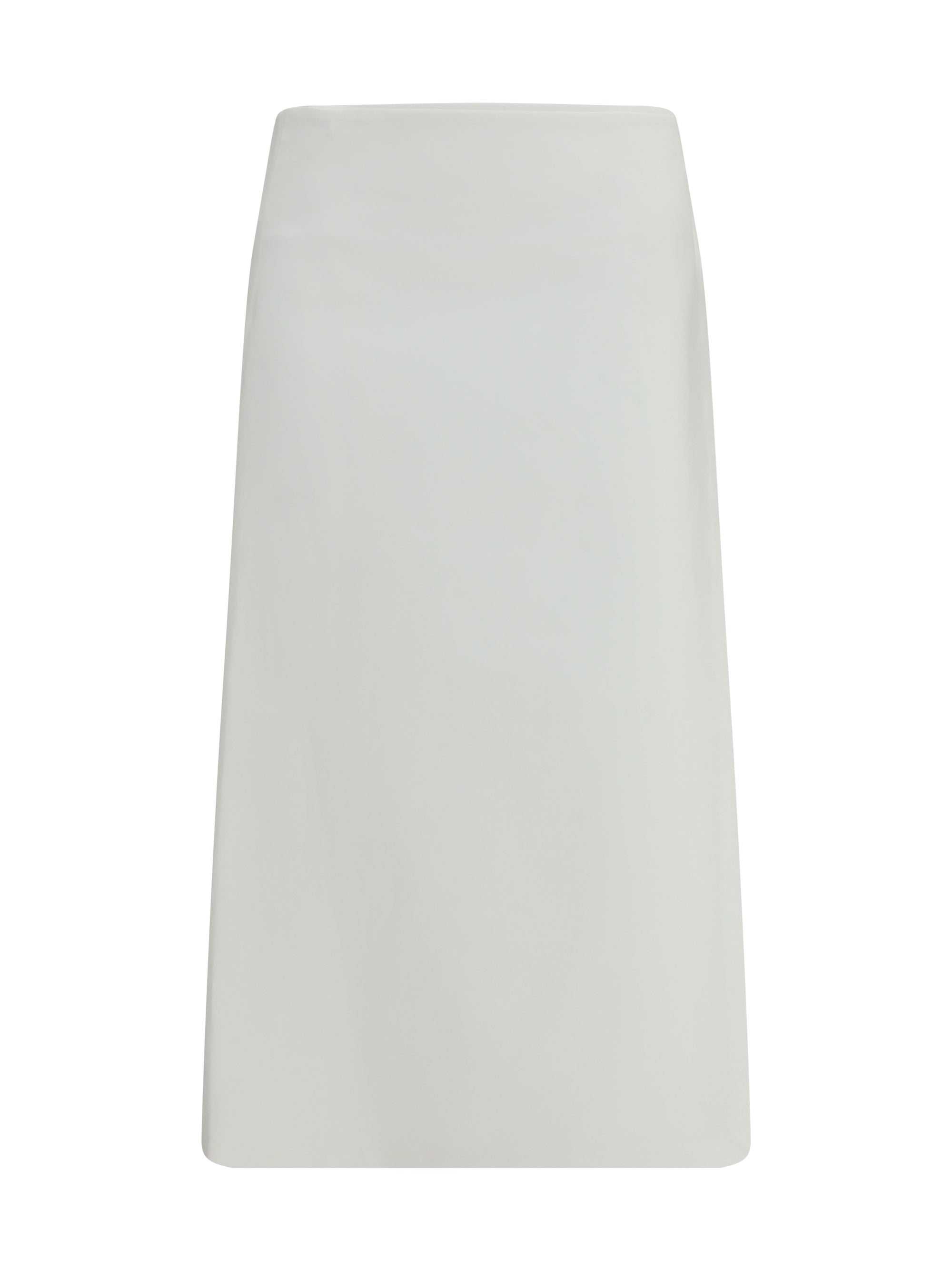 Bonded Cotton Wrap Skirt — White