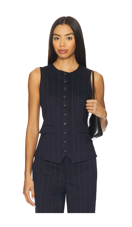 Rag & Bone Irina Ponte Long Vest in Navy Multi. 10 also , 2, 4