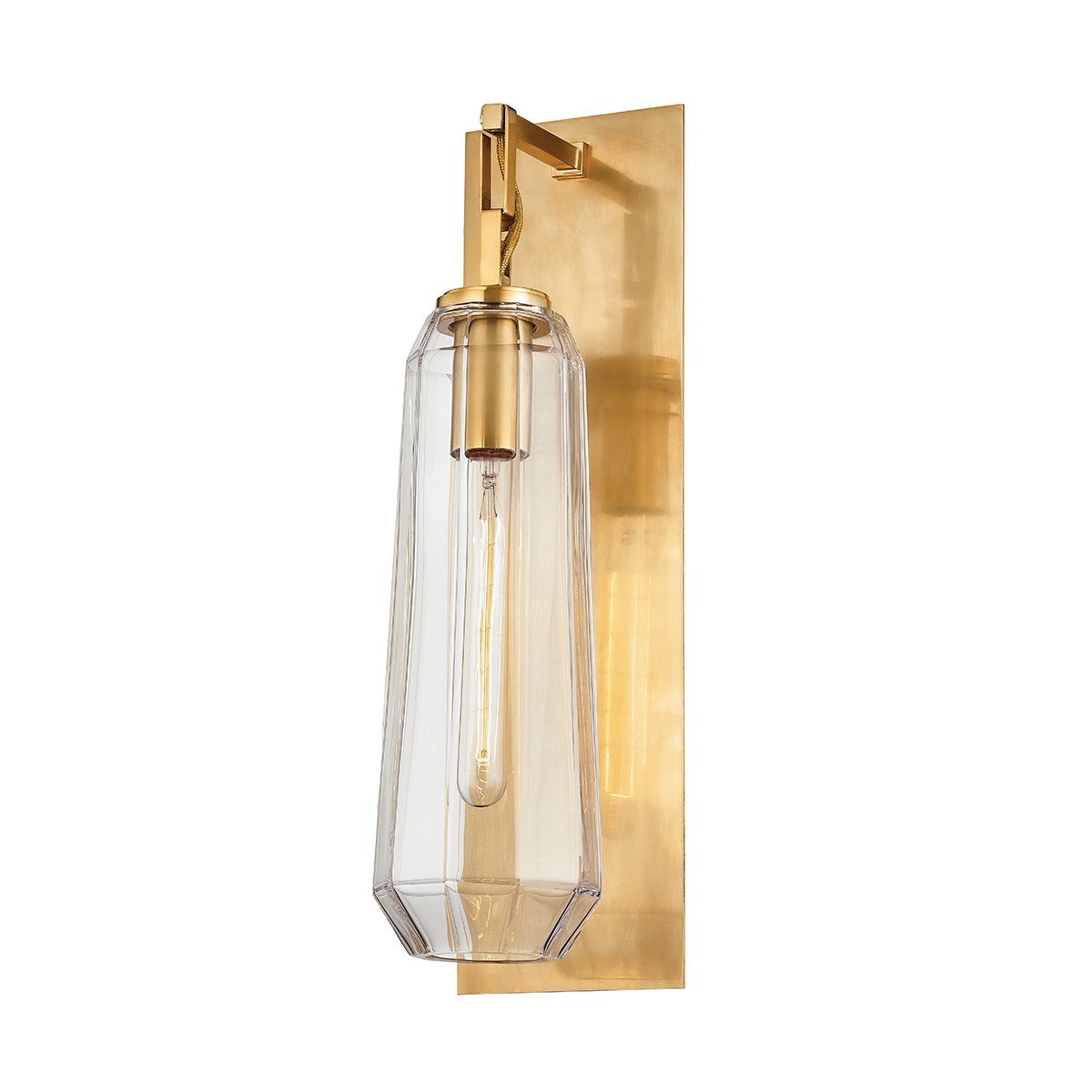Vintage Brass One Light Wall Sconce from the Copenhagen Collection