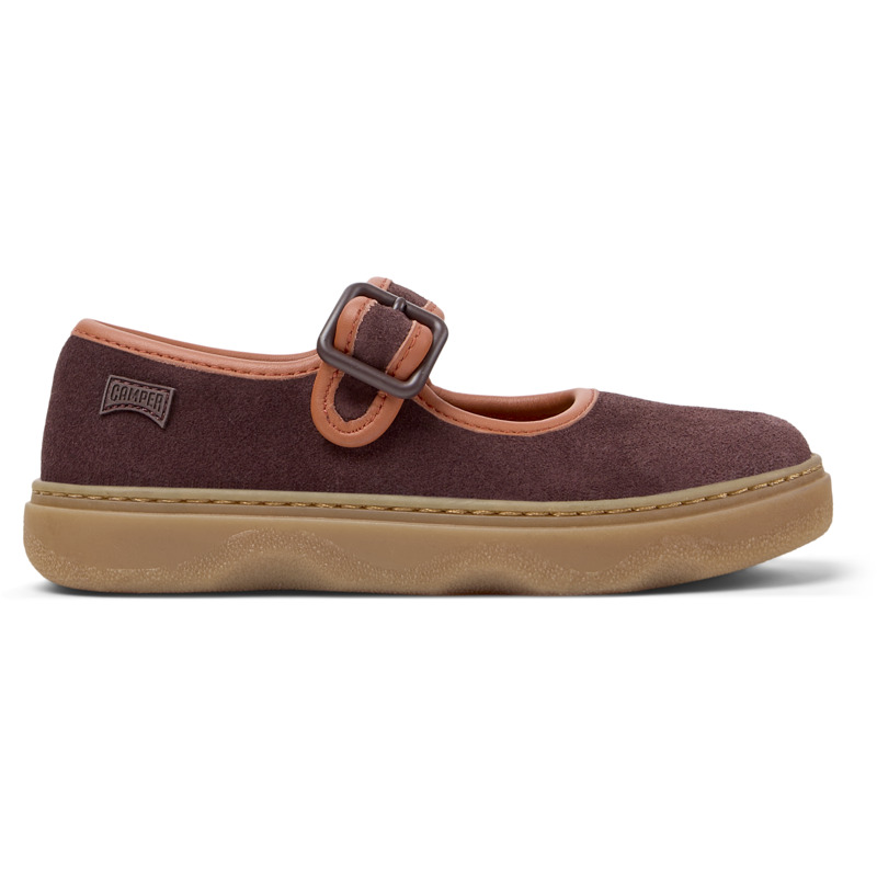 CAMPER Kiddo - Smart casual shoes for Girls - Burgundy, 3.5, Smooth leather