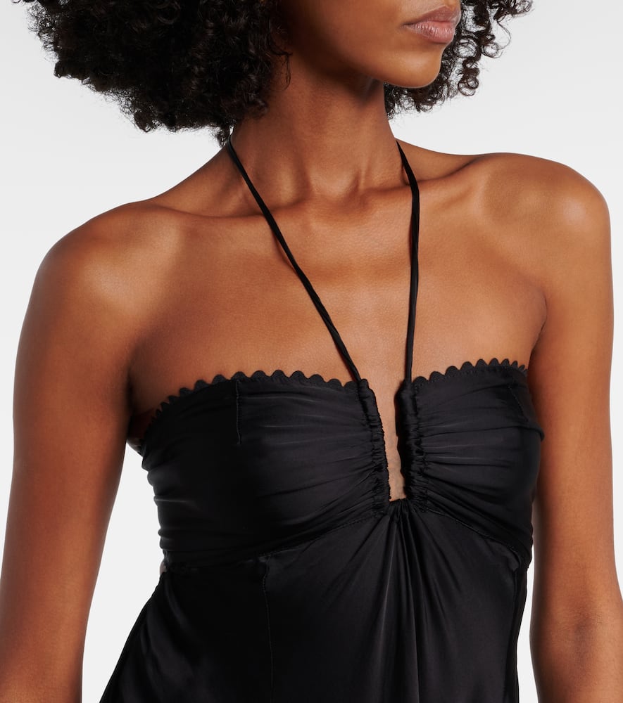 Halterneck maxi dress