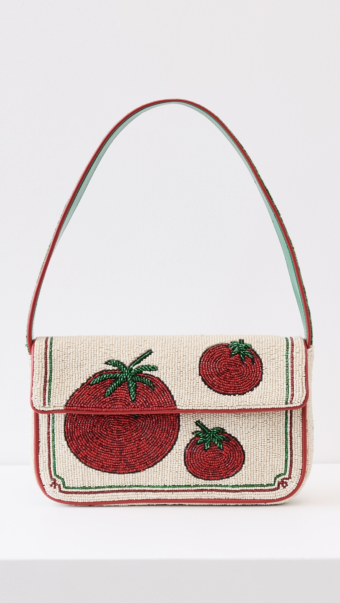 STAUD Tommy Beaded Bag Tomato One Size