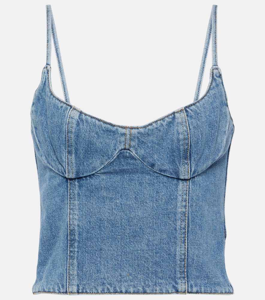 Corset denim top