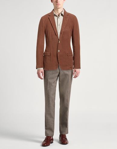 Man Blazer Brown Size S Linen