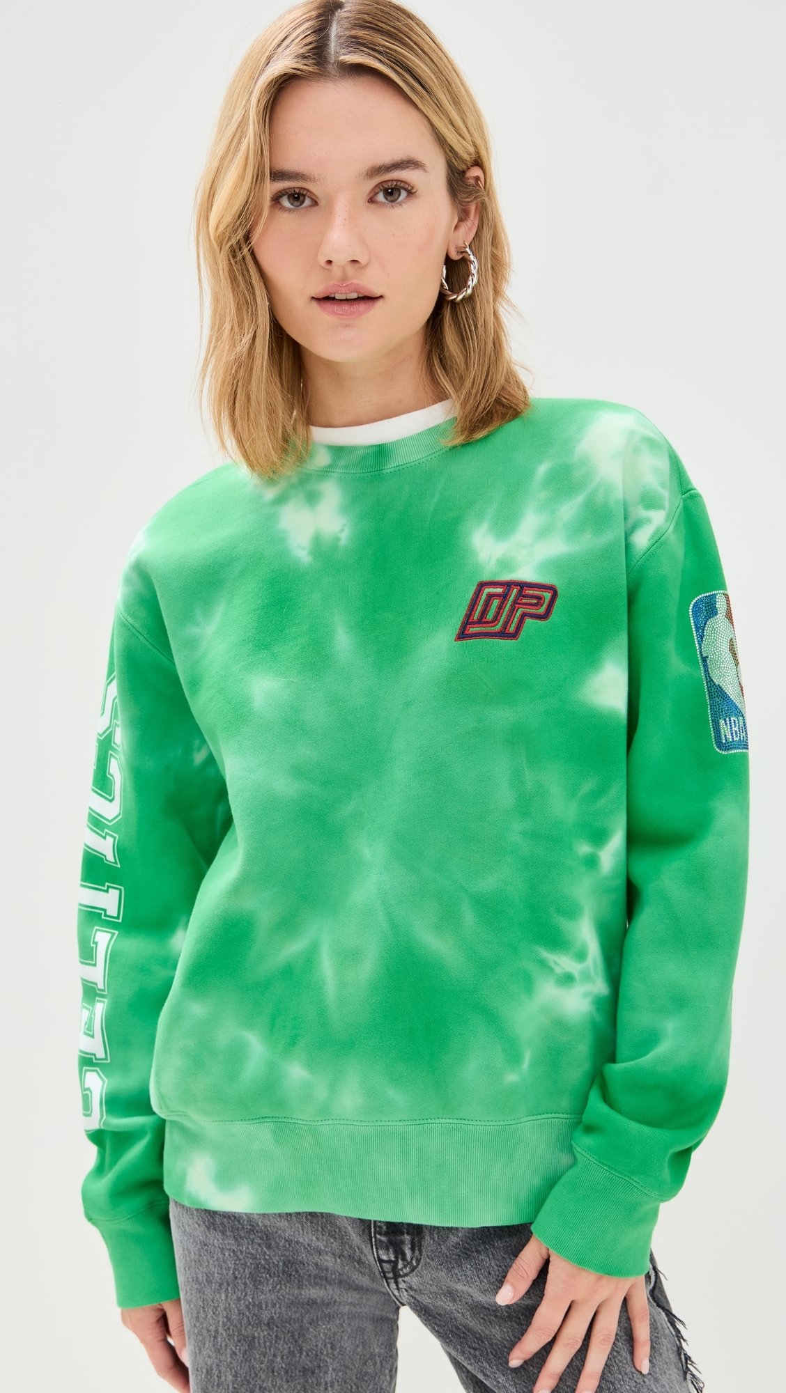 Celtcis Team Crew Sweatshirt Tie Dye