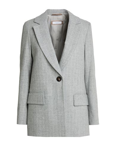 Easy Woman Blazer Light grey Size 2 Wool, Polyester, Viscose, Polyamide, Elastane