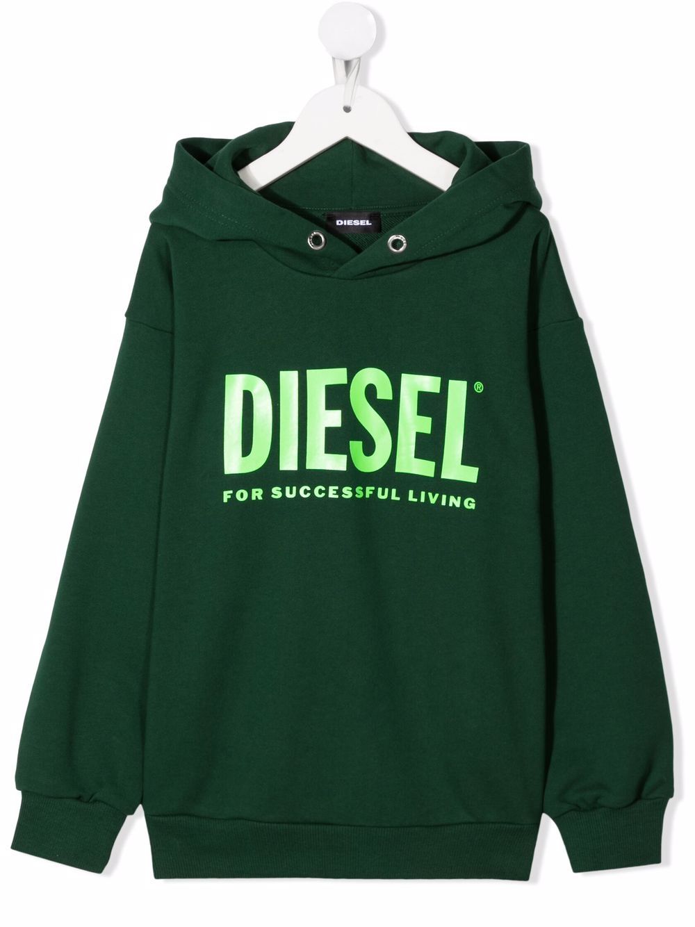 Logo print hoodie - Green
