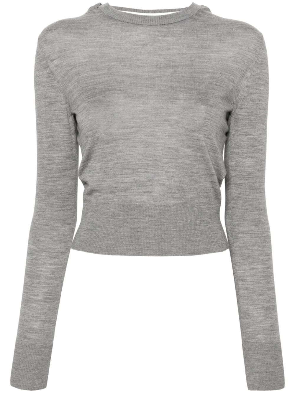 Le Pull Rica scarf-detail jumper - Grey