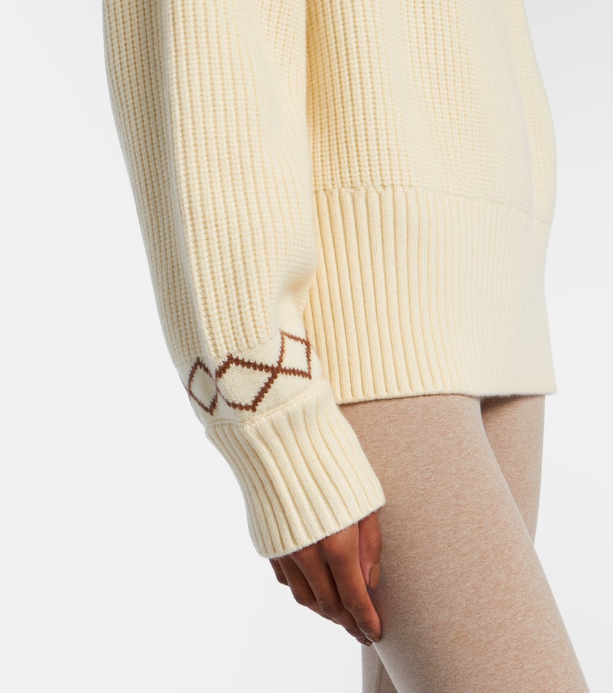 Sigrid ribbed-knit half-zip sweater