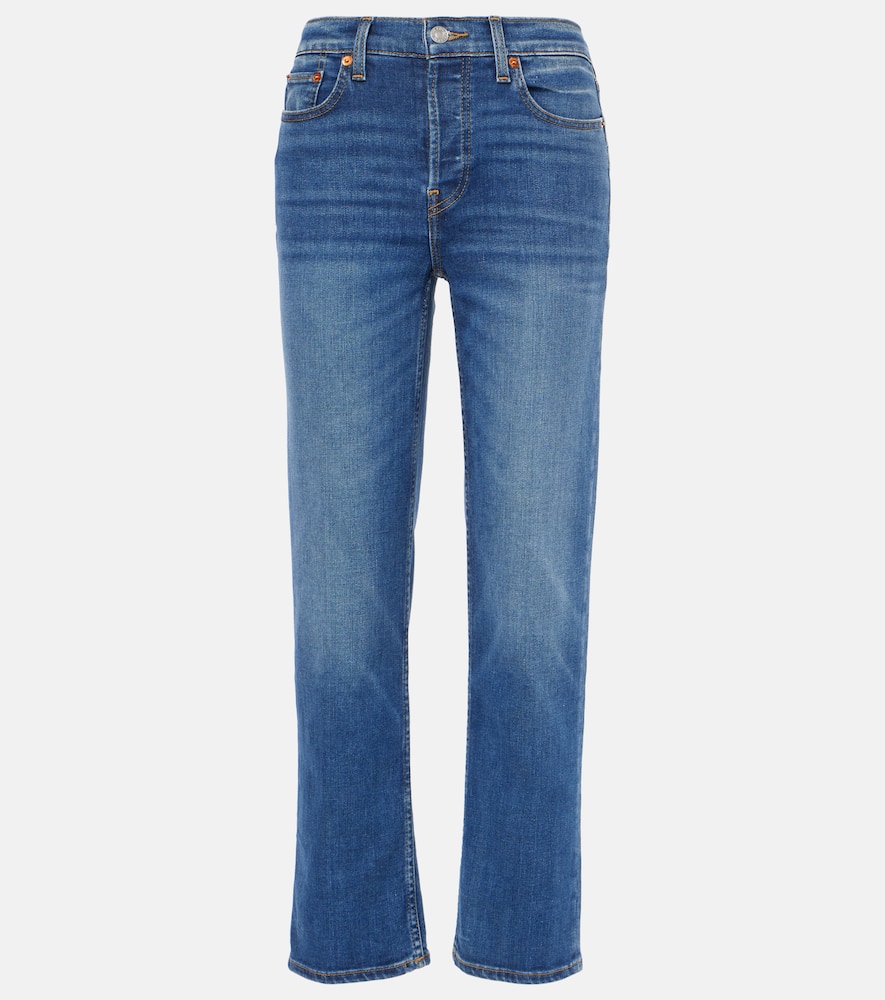 Stove Pipe mid-rise straight jeans