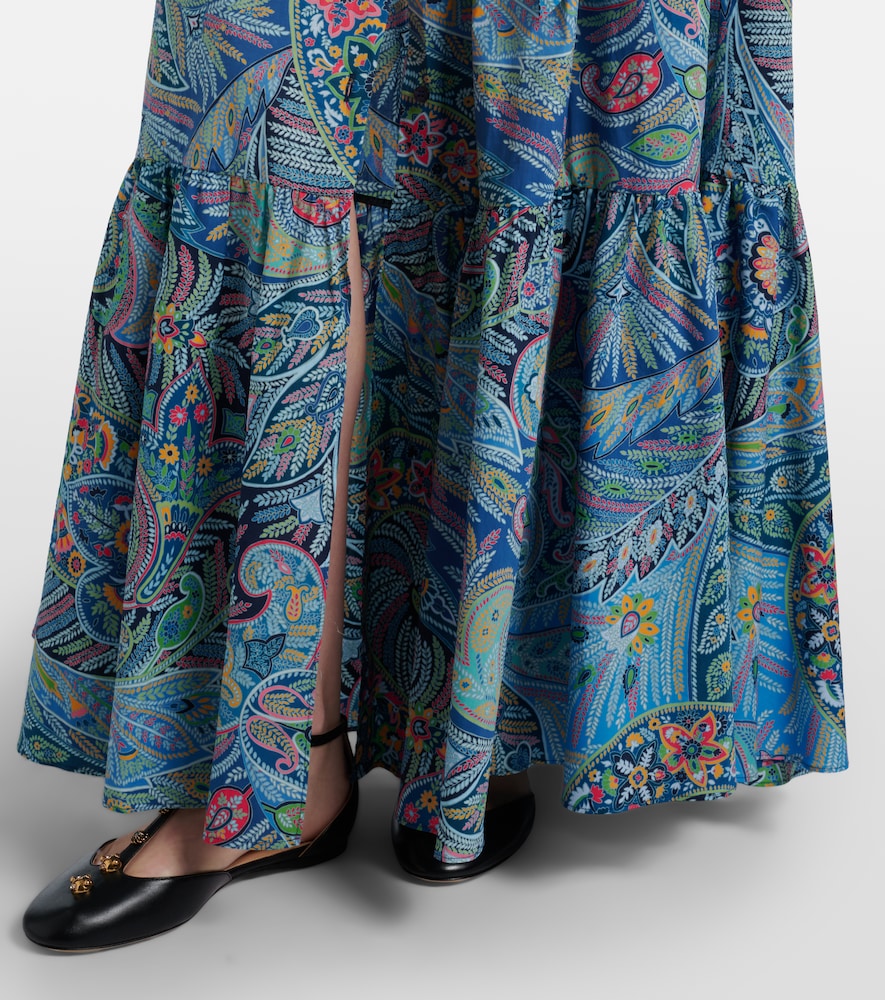 Paisley cotton-blend maxi dress