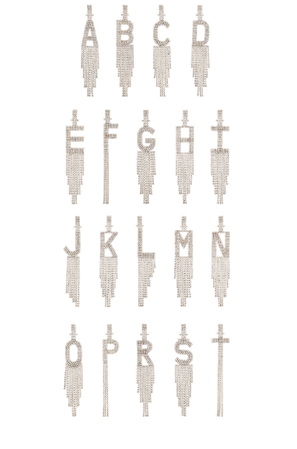 Retrofete Alphabet Earring in Silver - Metallic Silver. I also in