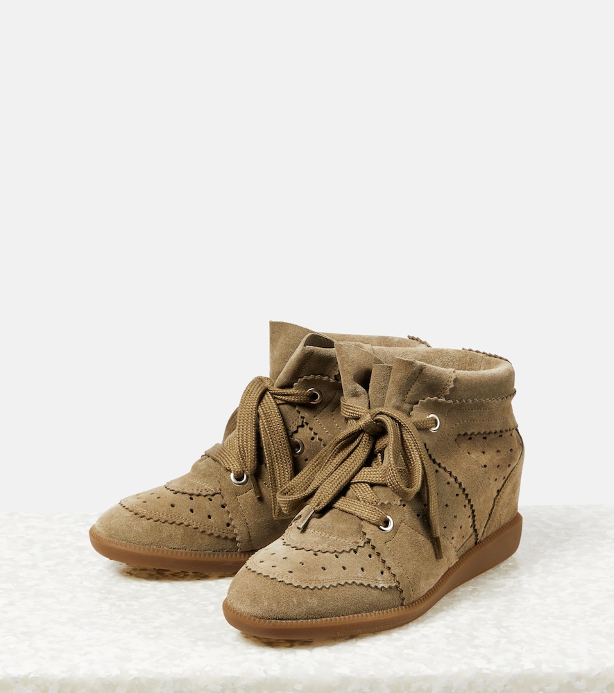 Bobby suede wedge sneakers