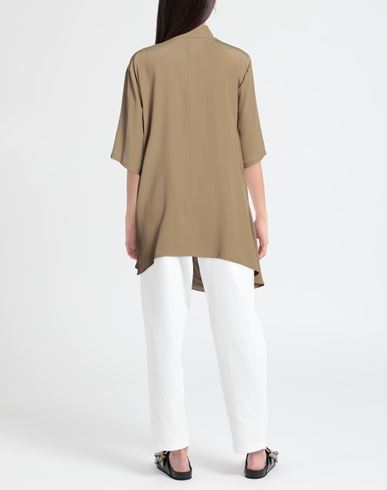Woman Top Military green Size 6 Acetate, Silk