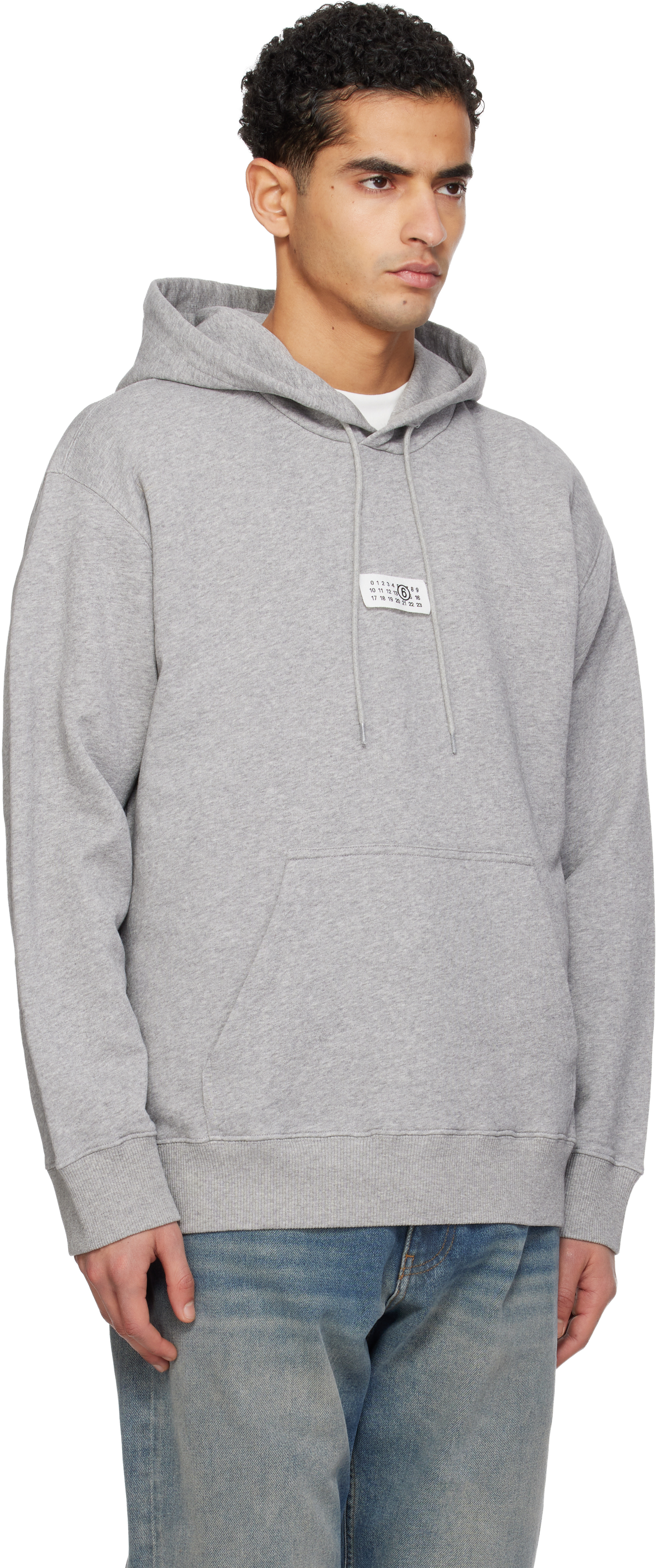 Gray Logo Patch Hoodie