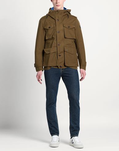 Man Coat Military green Size 46 Cotton