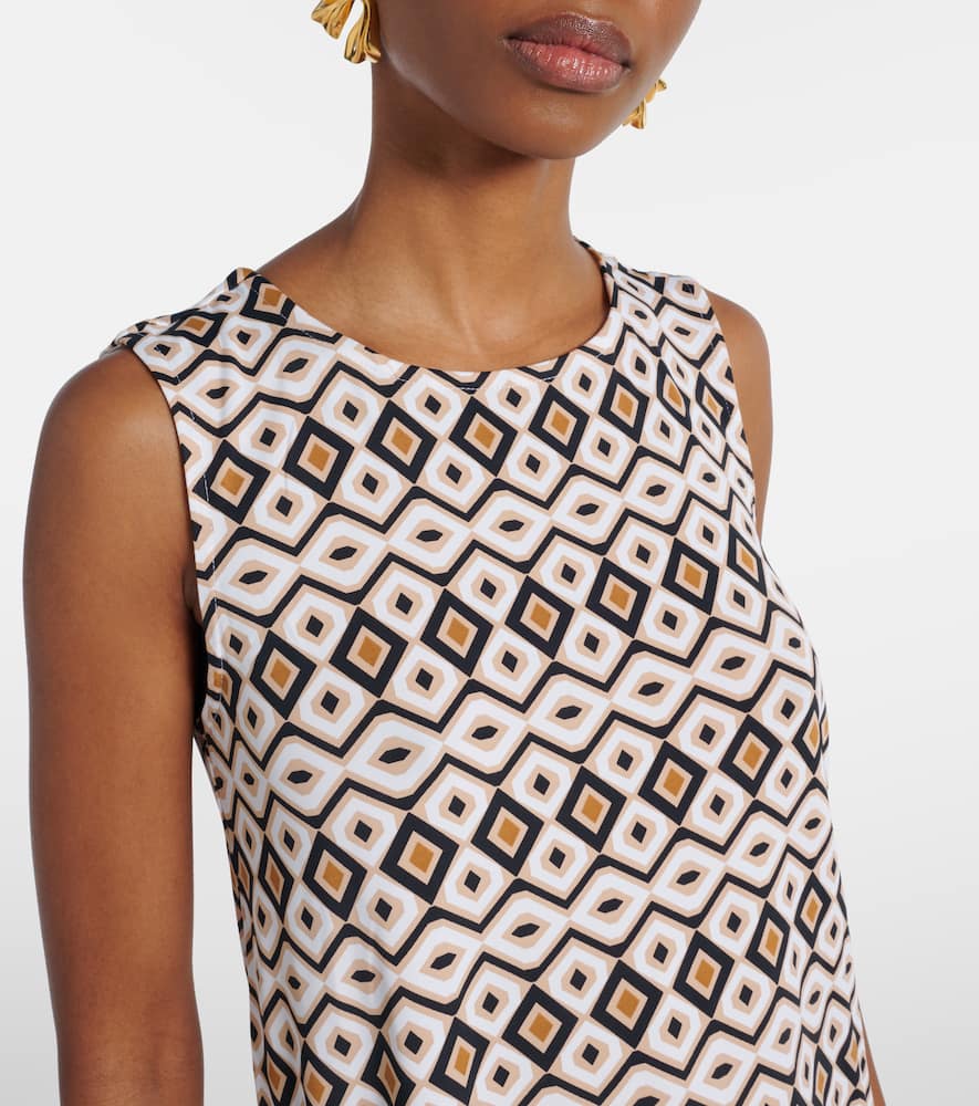 Ersilia printed jersey top